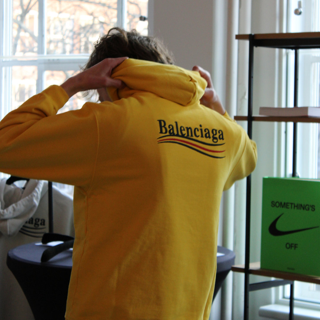 Balenciaga Yellow Hoodie in S