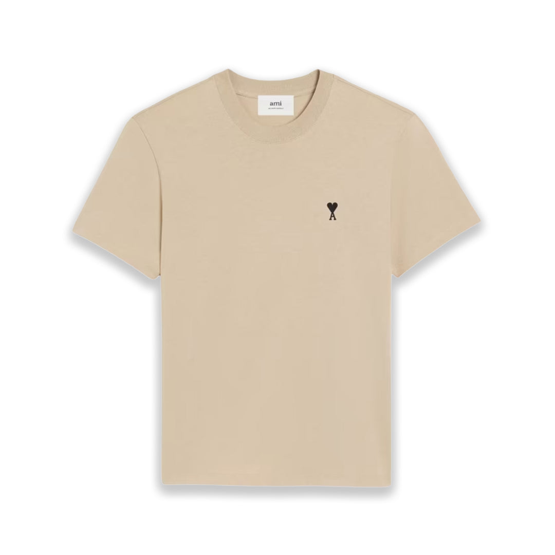 Ami Paris Café Crème T-Shirt Regular Fit
