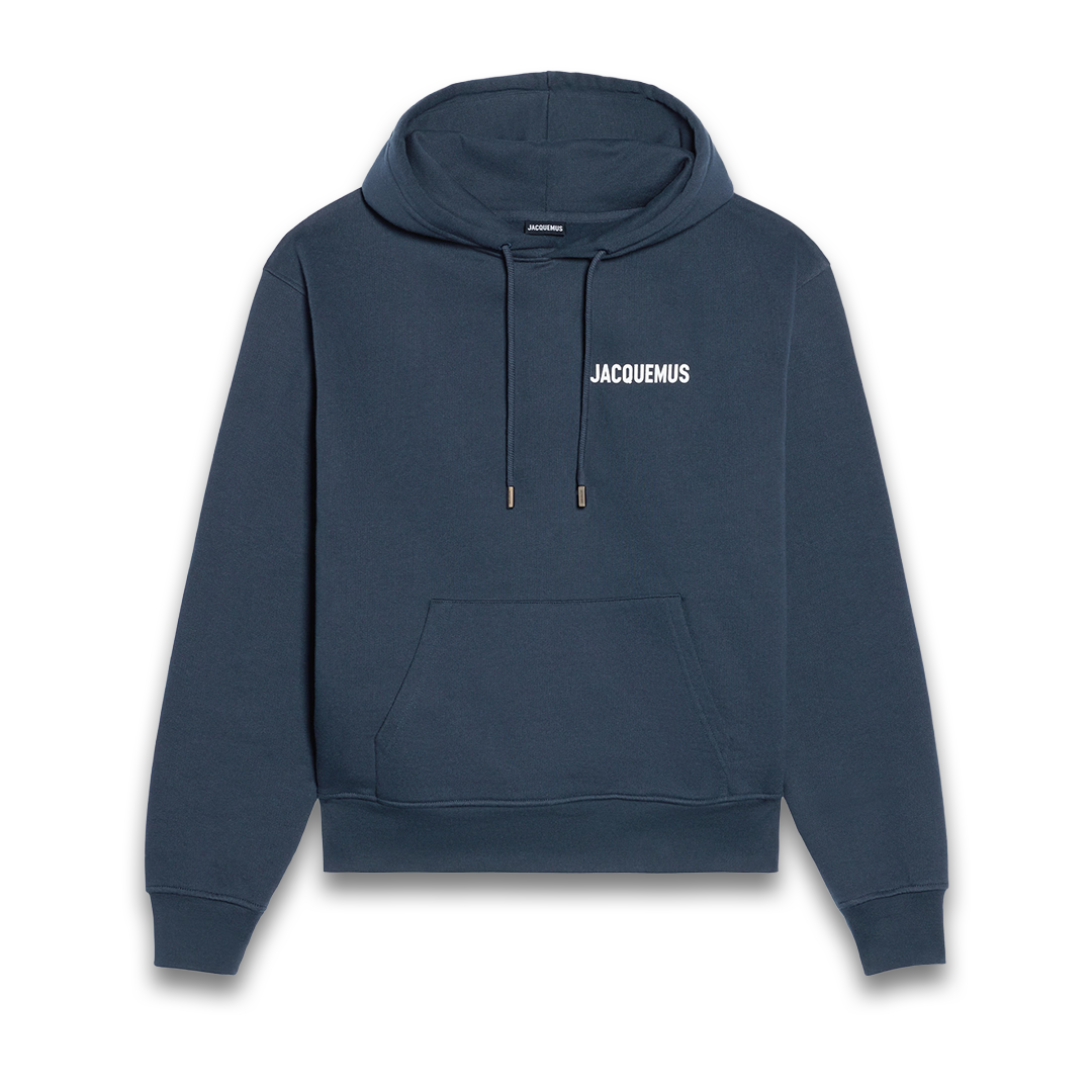 Jacquemus Hoodie Logo Dark Navy in XS