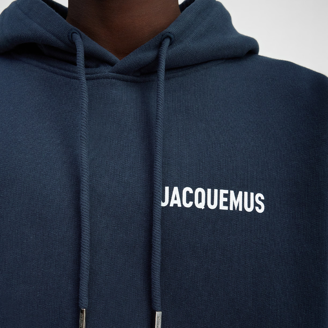Jacquemus Hoodie Logo Dark Navy in XS