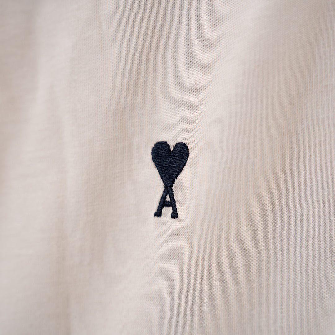 Ami Paris Café Crème T-Shirt Regular Fit
