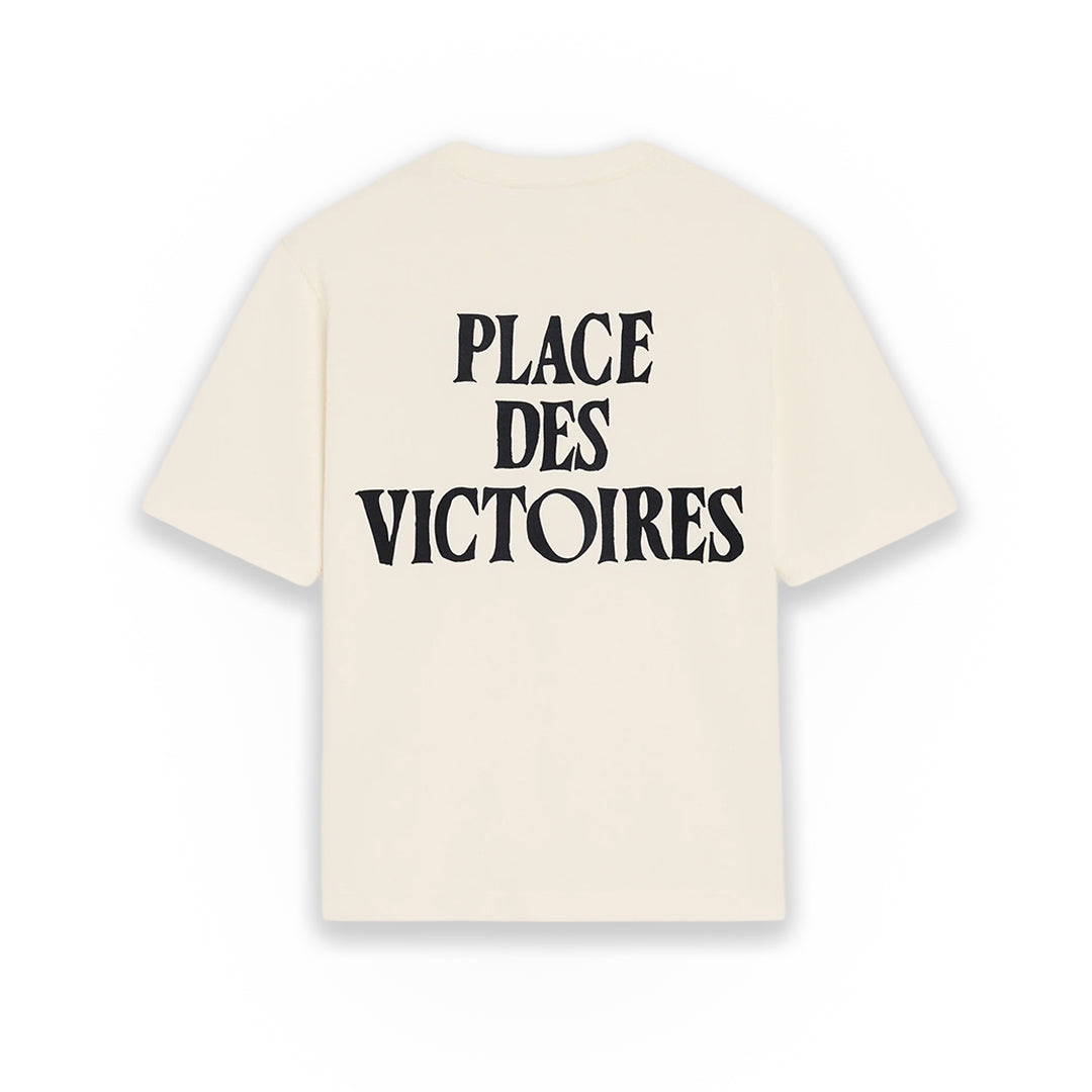 Ami Paris Cream T-Shirt Place des Victoires