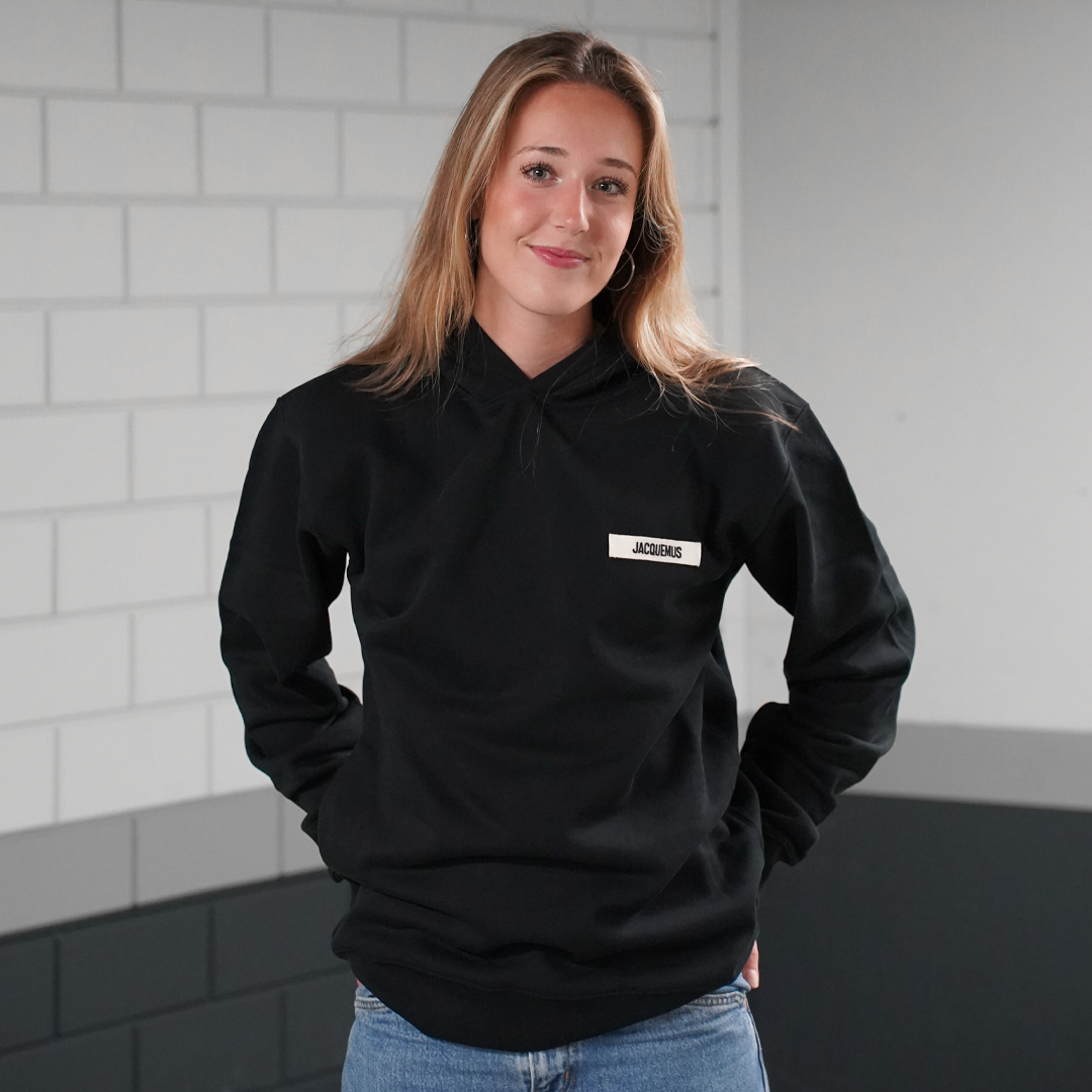 Jacquemus Gros Grain Hoodie Black in XS