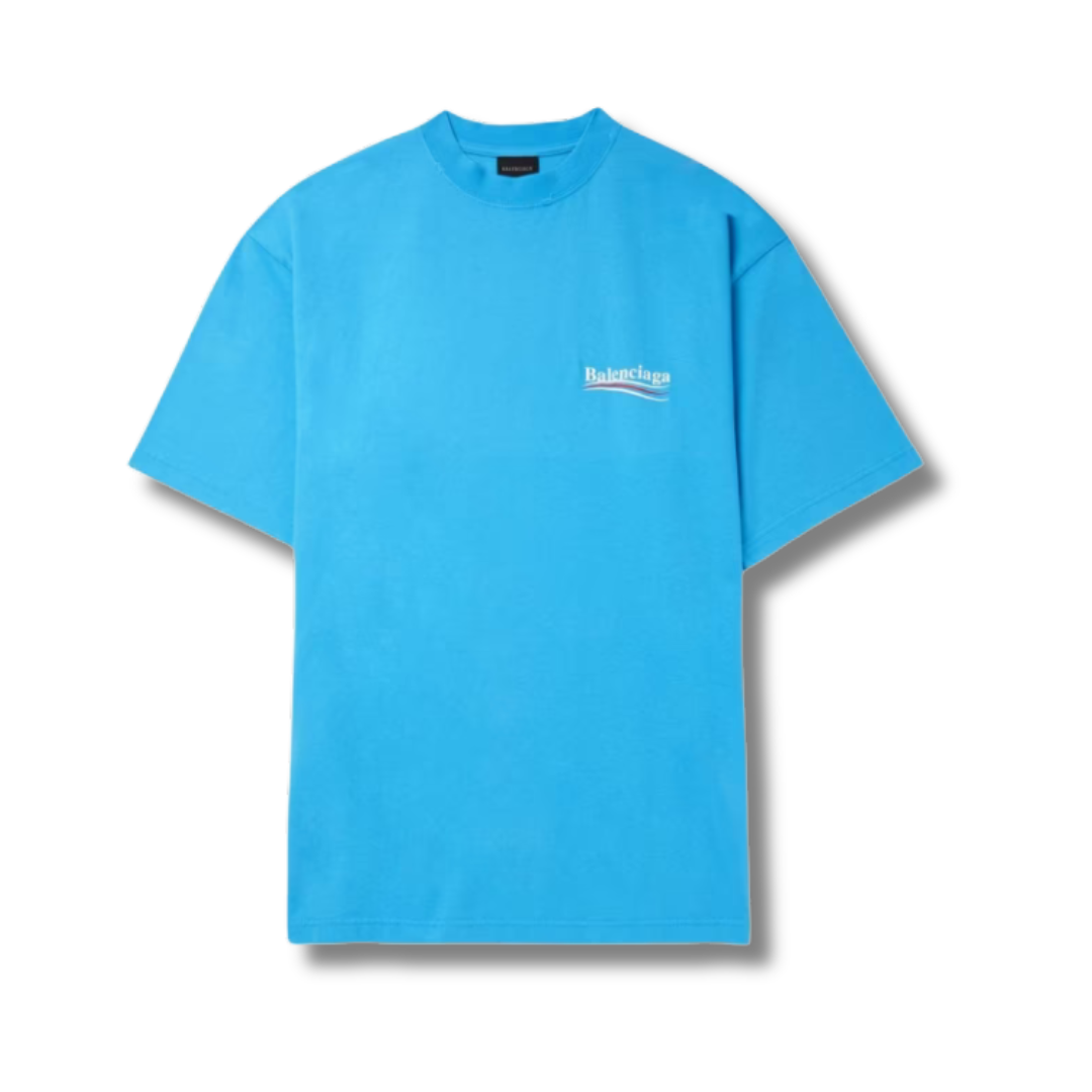 Balenciaga Blue Logo T-Shirt in S