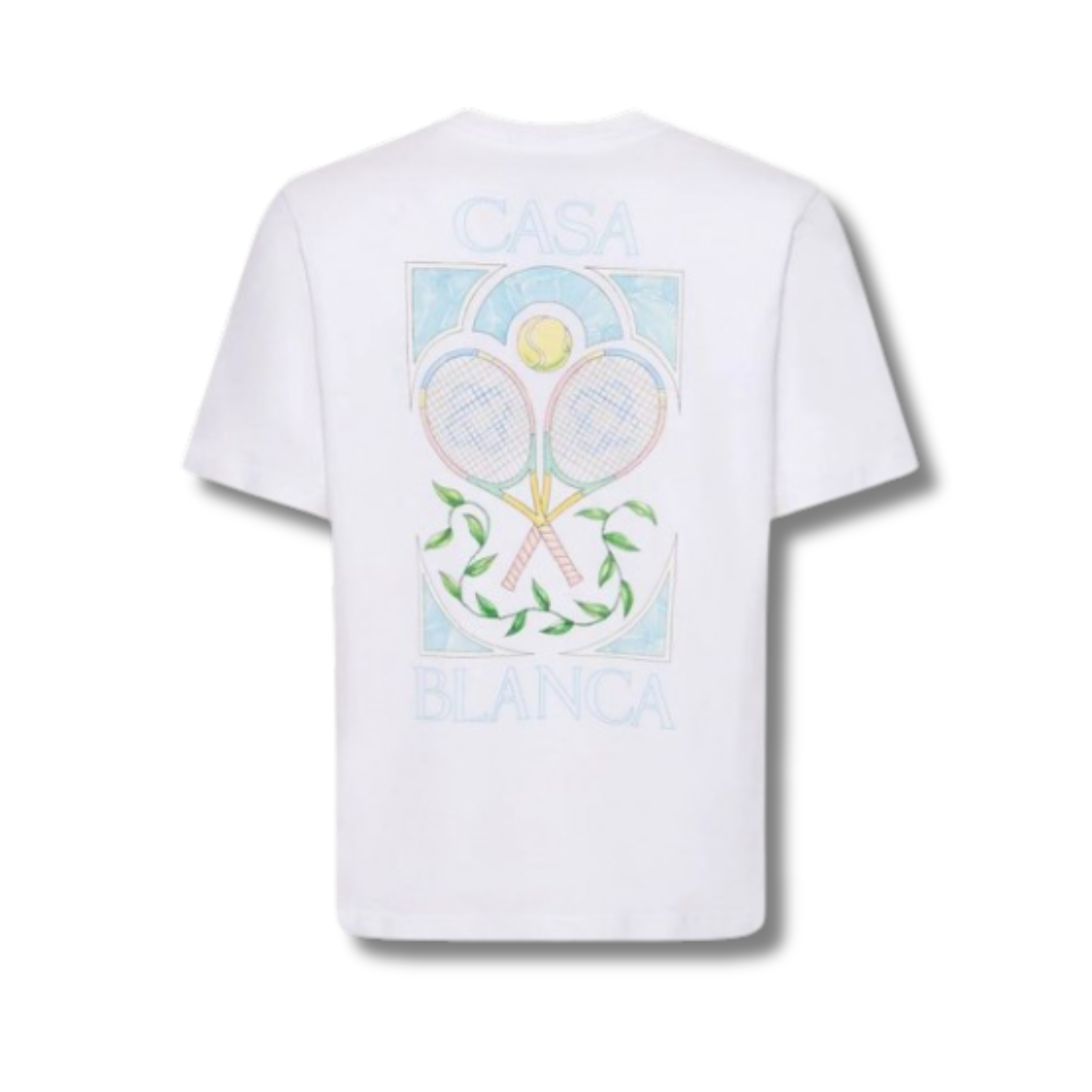 Casablanca Tennis Pastelle White T-Shirt in S