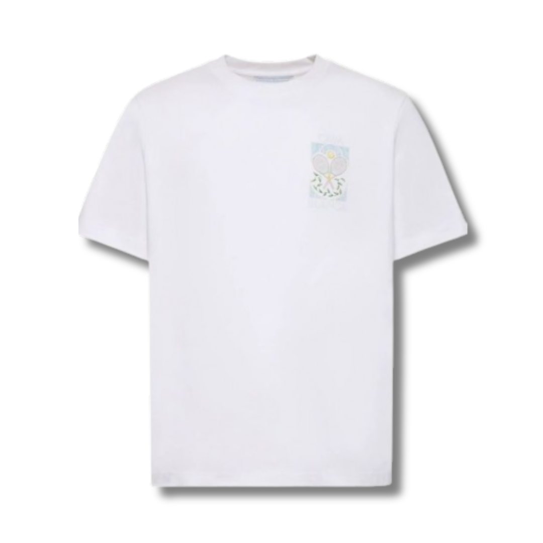 Casablanca Tennis Pastelle White T-Shirt in S