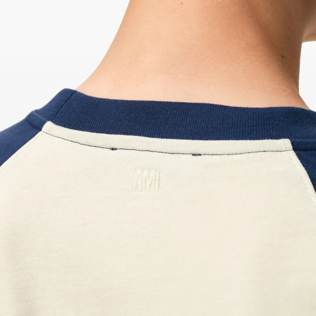 Ami Paris Big Heart Cream/Blue T-Shirt