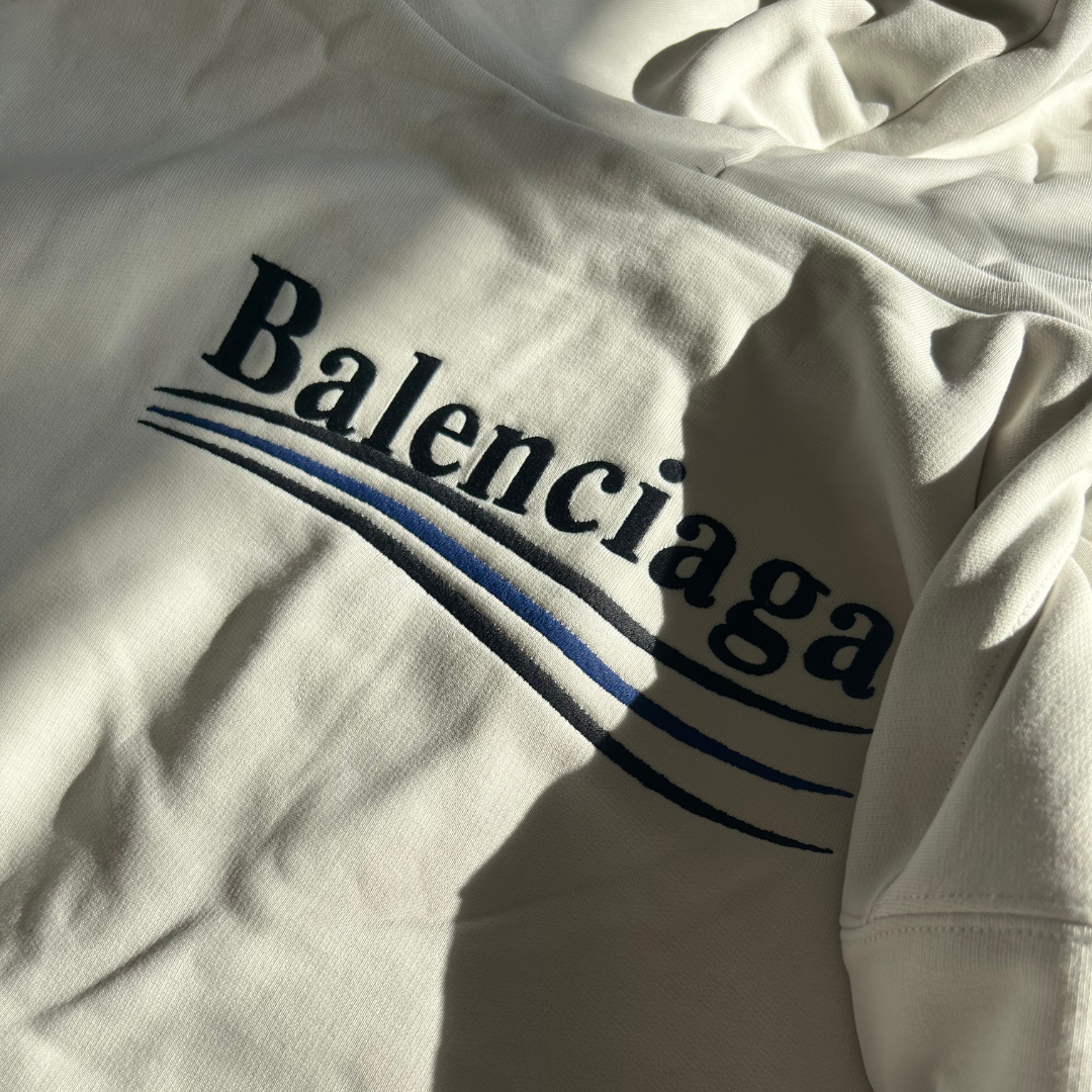 Balenciaga Ecru Hoodie in XXS