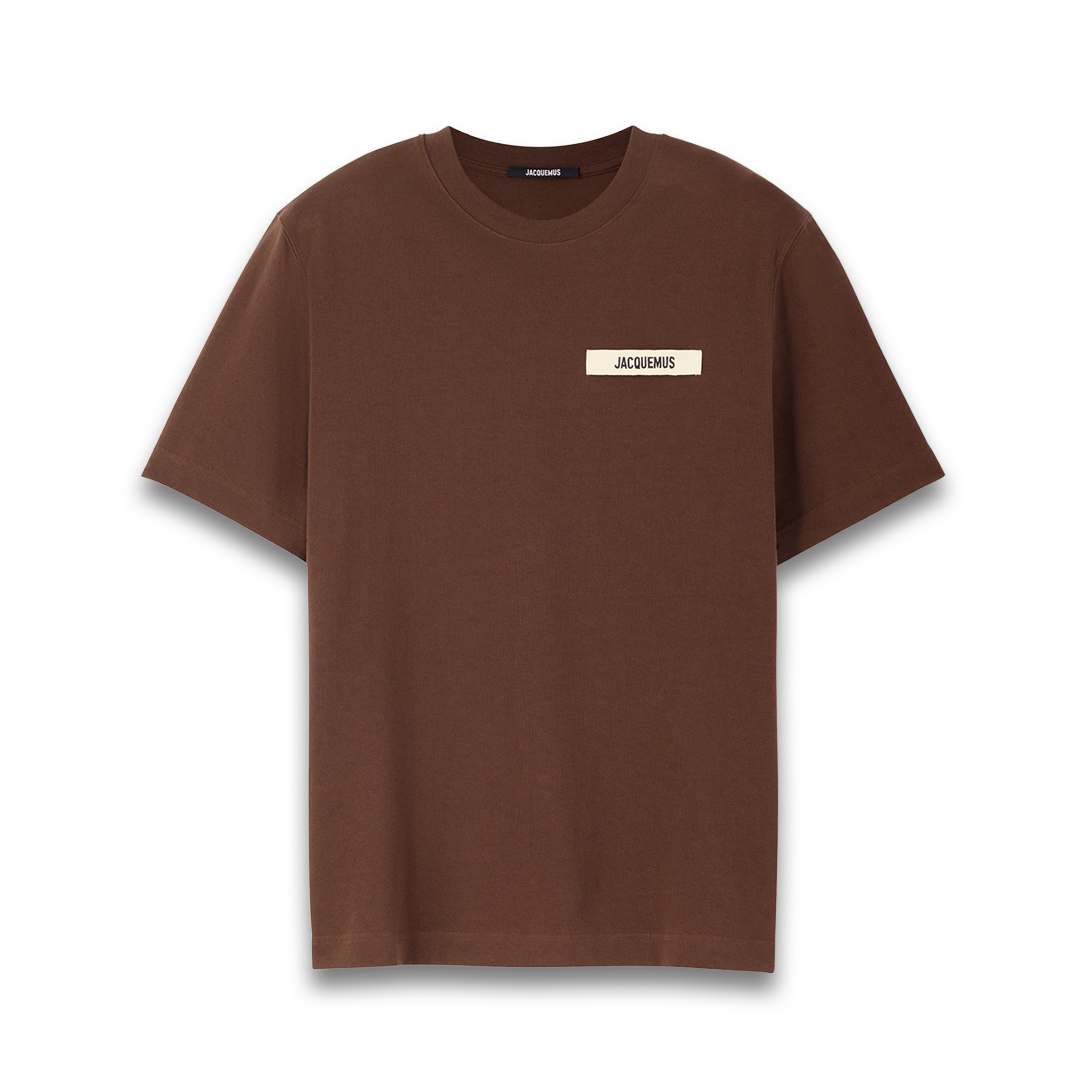Jacquemus T-Shirt Gros Grain Dark Brown in XS