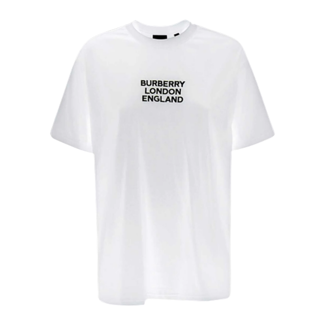 Burberry T-Shirt White Boxy Logo in S