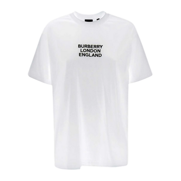 Burberry T-Shirt White Boxy Logo