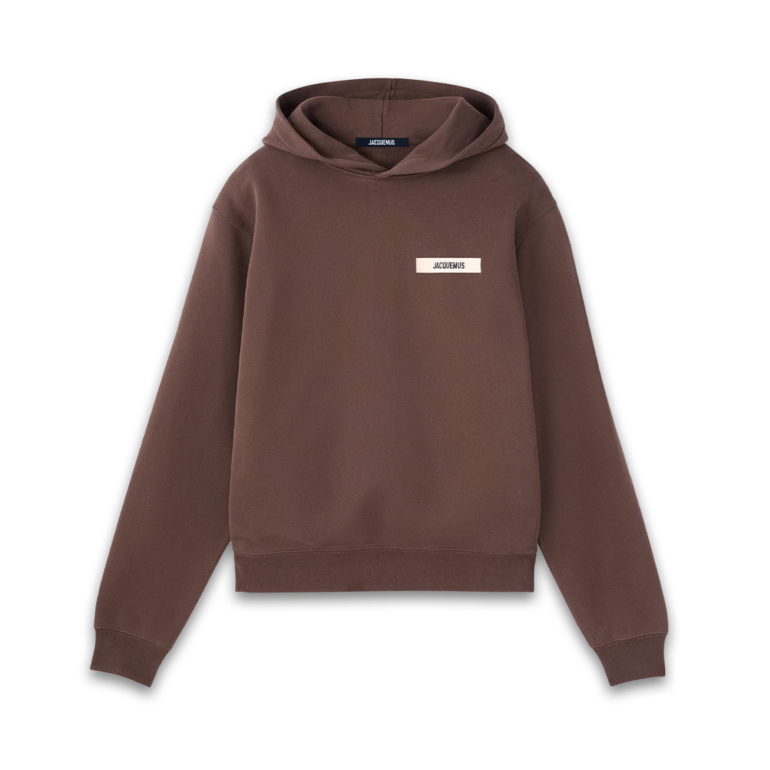 Jacquemus Gros Grain Hoodie Dark Brown in XS