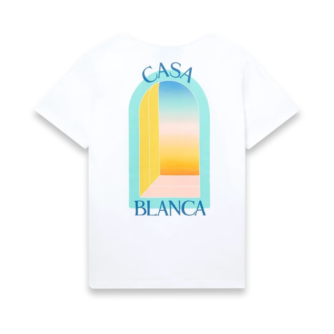Casablanca L'Arc Coloré White T-Shirt in S