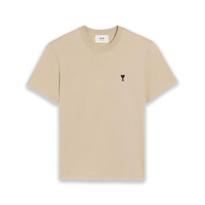 Ami Paris Café Crème T-Shirt Regular Fit