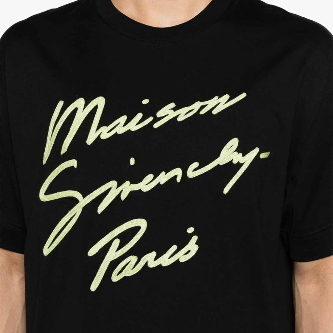 Givenchy Embroidered Logo Black T-shirt in S