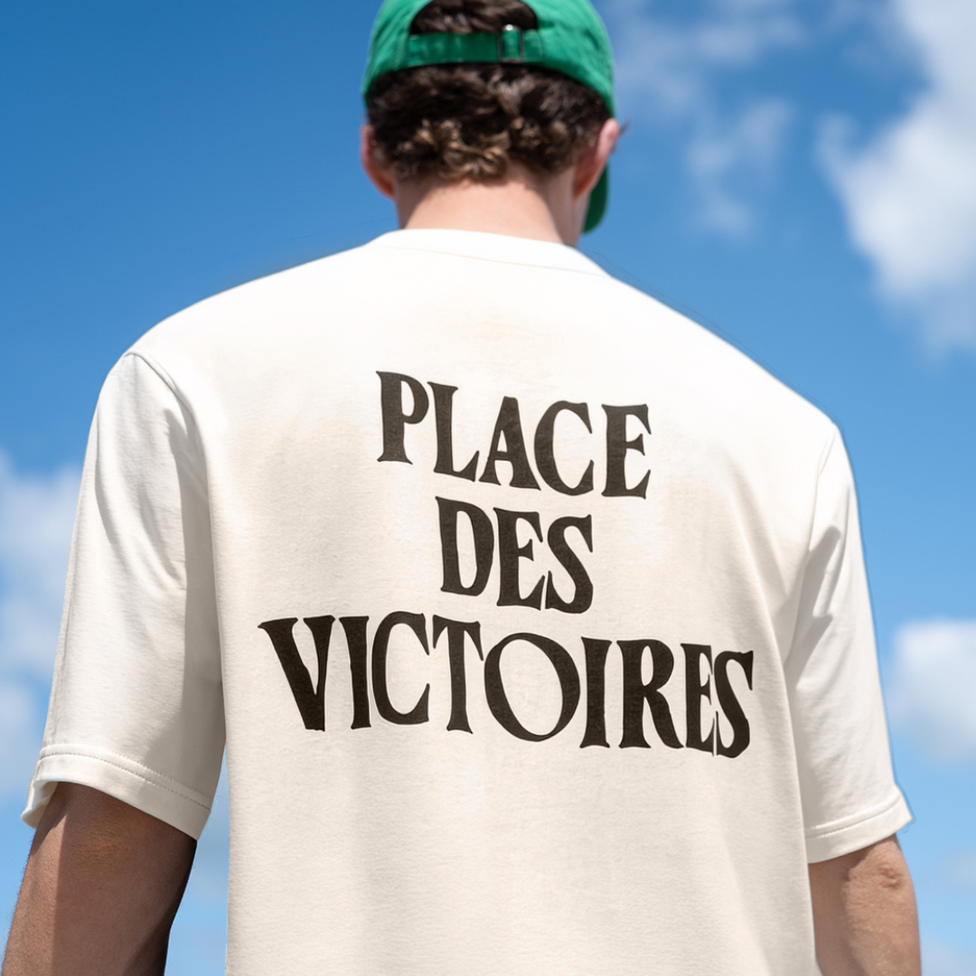 Ami Paris Cream T-Shirt Place des Victoires